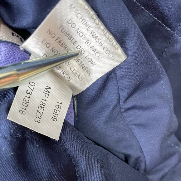 Peter Millar Quilted Reversible Lightweight Vest Navy Blue Purple Golf Mens L - Picture 14 of 17